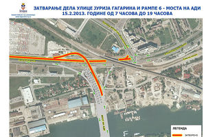 Betoniranje zatvara za saobraćaj deo Jurija Gagarina