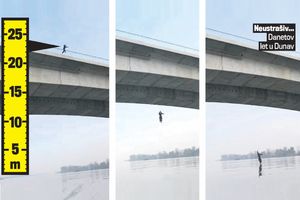 OVERIO ĆUPRIJU: Beograđanin prvi skočio s novog mosta Zemun-Borča!