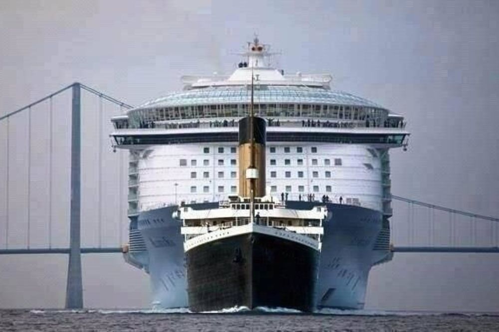 BARKA: Mislite da je Titanik bio veliki brod, da li ga vidite od ovog kruzera?