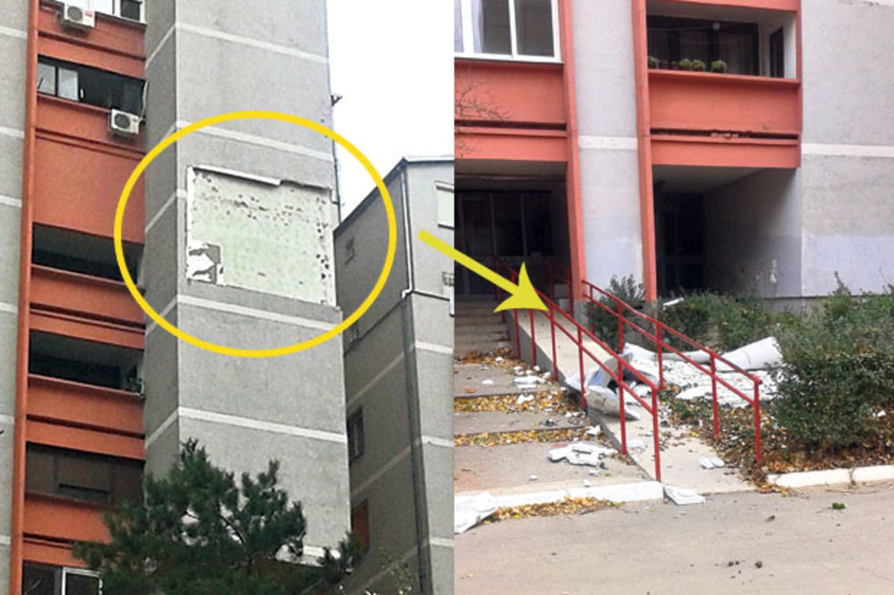 IZBEGNUTA TRAGEDIJA: Sa zgrade na Vidikovcu otpalo 15 kvadrata fasade!