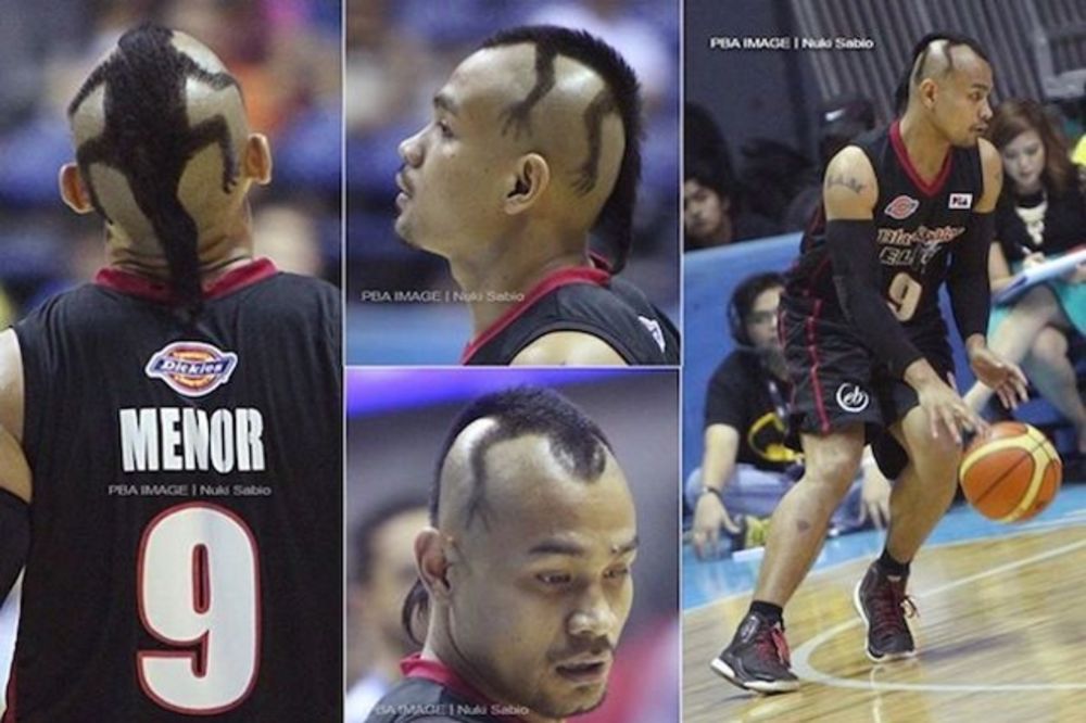 (FOTO) SA GUŠTEROM NA GLAVI: Filipinski košarkaš ima neobičnije frizure od Rodmana