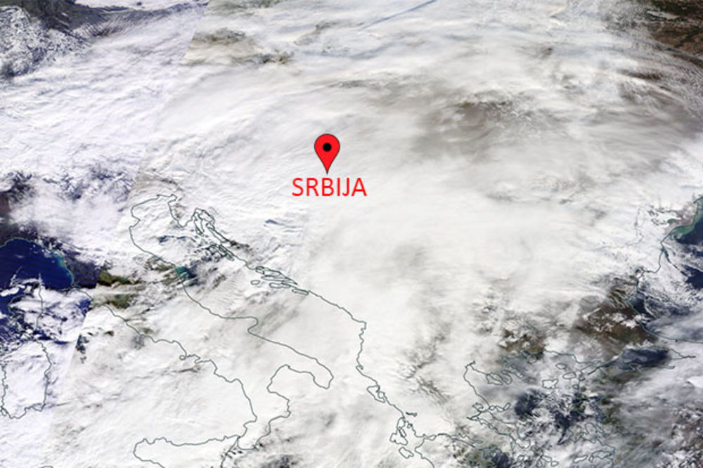 BALKAN PREKRIVEN SNEŽNIM OBLAKOM: Ovako izgleda Srbija iz svemira!