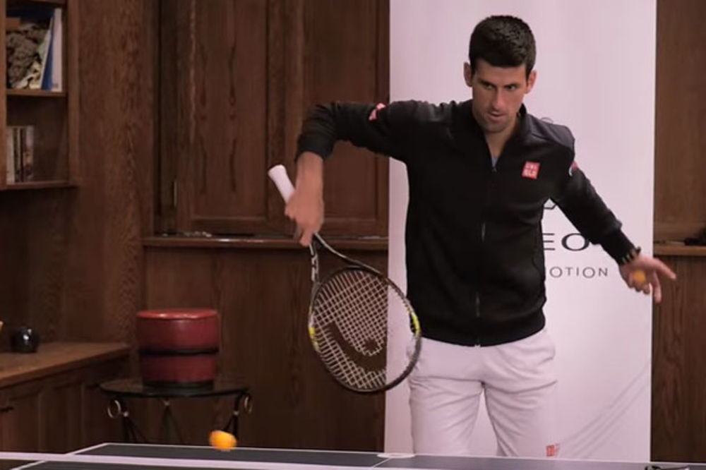 (VIDEO) NOLE MOŽE SVE: Đoković igrao ping pong teniskim reketom