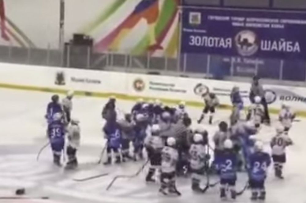 (VIDEO) DEČAČKO ŠIBANJE: Pogledajte tuču osmogodišnjih hokejaša