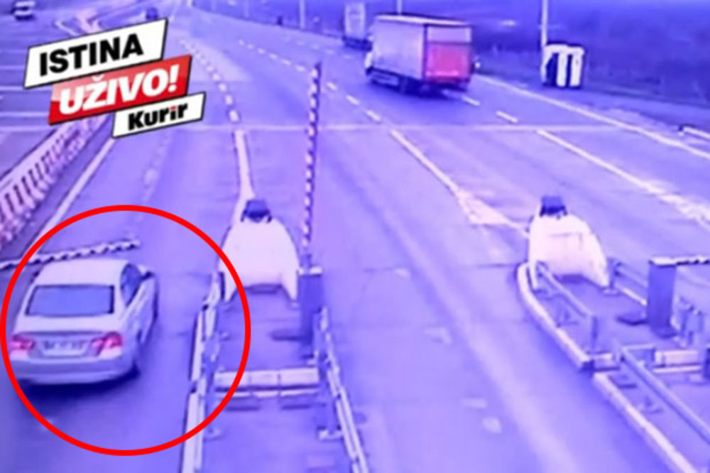 (EKSKLUZIVNI VIDEO) POTERA: Pogledajte kako BMW sa otmičarima probija rampu na auto-putu!
