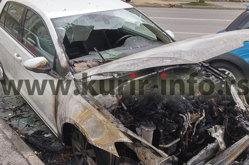 FOTO VIDEO NS: Opet zapaljen auto funkcionera SPS Darka Jevtića