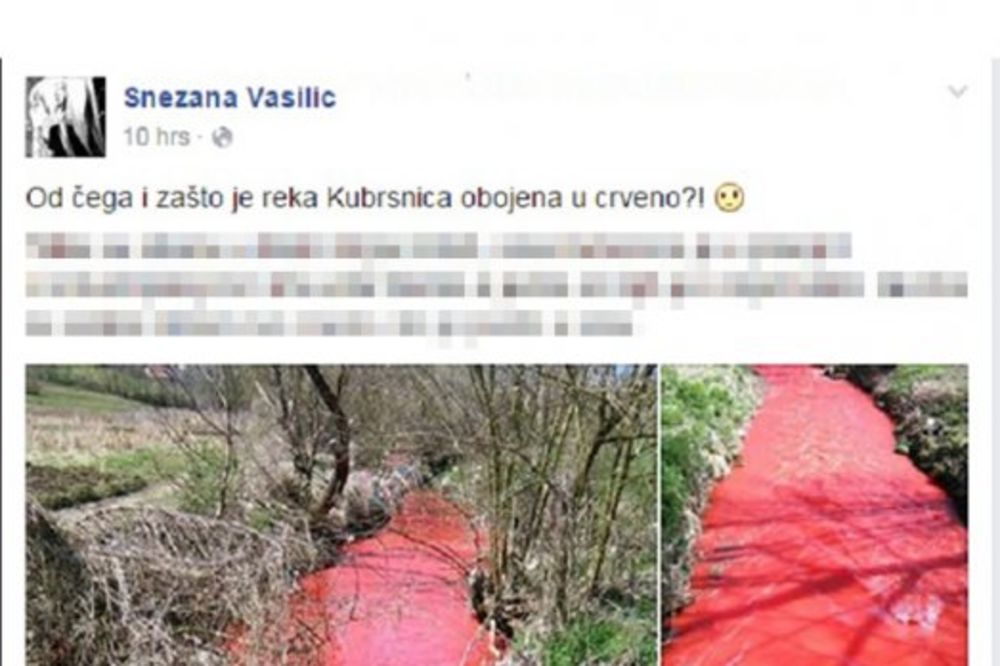 CRVENA KAO KRV: Reka Kubršnica pocrvenela uoči Velikog petka!