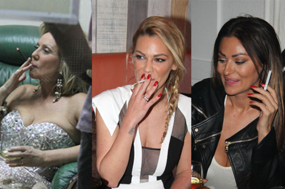 (FOTO) POROČNA ESTRADA: One ne vade cigarete iz usta!