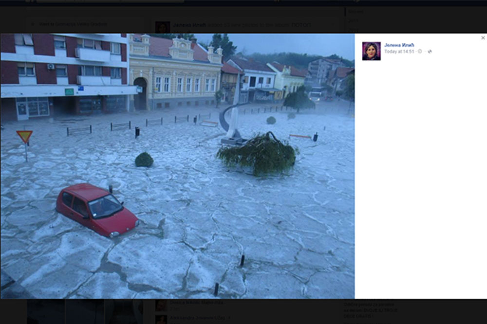 (KURIR TV) SNAŽNO NEVREME U GOLUPCU: Nezapamćen grad poplavio ulice, vetar obarao zamrzivače!