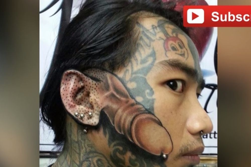(VIDEO) ŠAMPIONI: 15 najluđih tetovaža koje su ljudi uradili na licu
