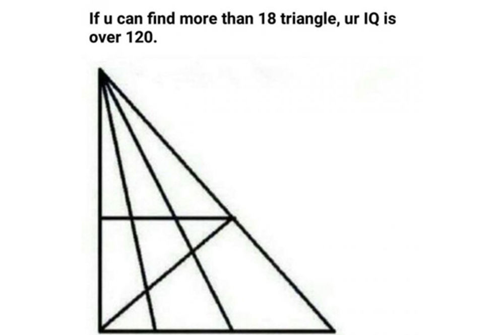 (FOTO) DA LI ČUČI GENIJE U TEBI: Ko nađe više od 18 trouglova na slici je natprosečno inteligentan