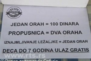 SRPSKA POSLA: Ulaz na bazen u Vrnjačkoj banji košta 2 oraha?!