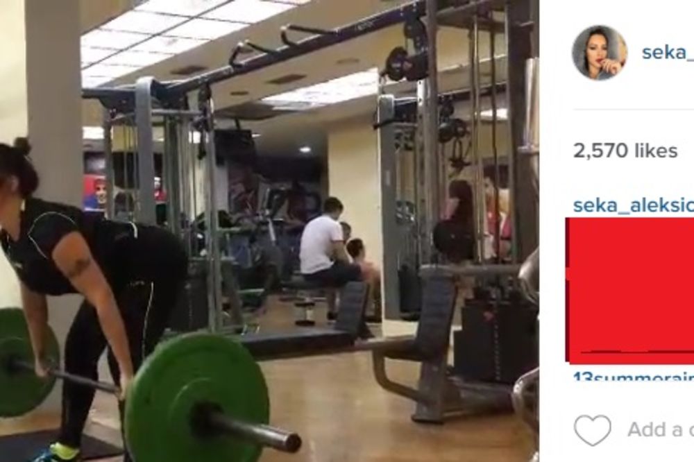 (VIDEO) IMA LI KO JAČI NA ESTRADI: Pogledajte kako Seka Aleksić diže 40 kg!