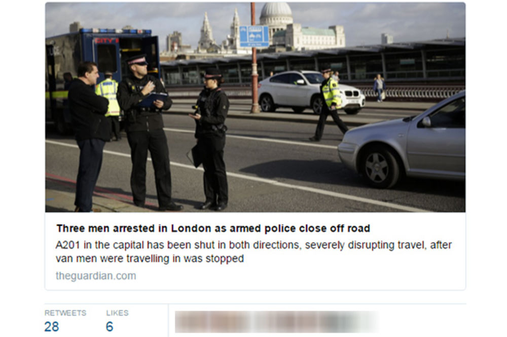 HAOS U LONDONU: Policija blokirala puteve oko metro stanice, sumnja se na teroriste