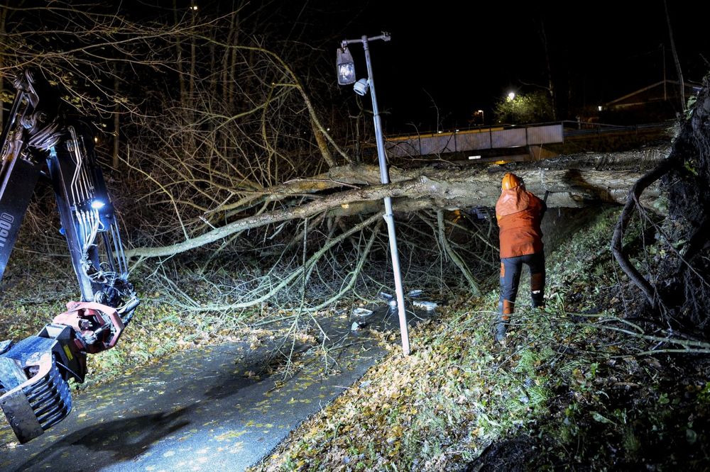 (FOTO) KATASTROFA U ŠVEDSKOJ: Hiljade građana bez struje zbog oluje