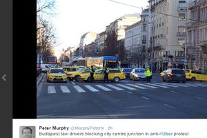 SVE STALO U PRESTONICI MAĐARSKE: Taksisti blokirali centar Budimpešte u znak protesta