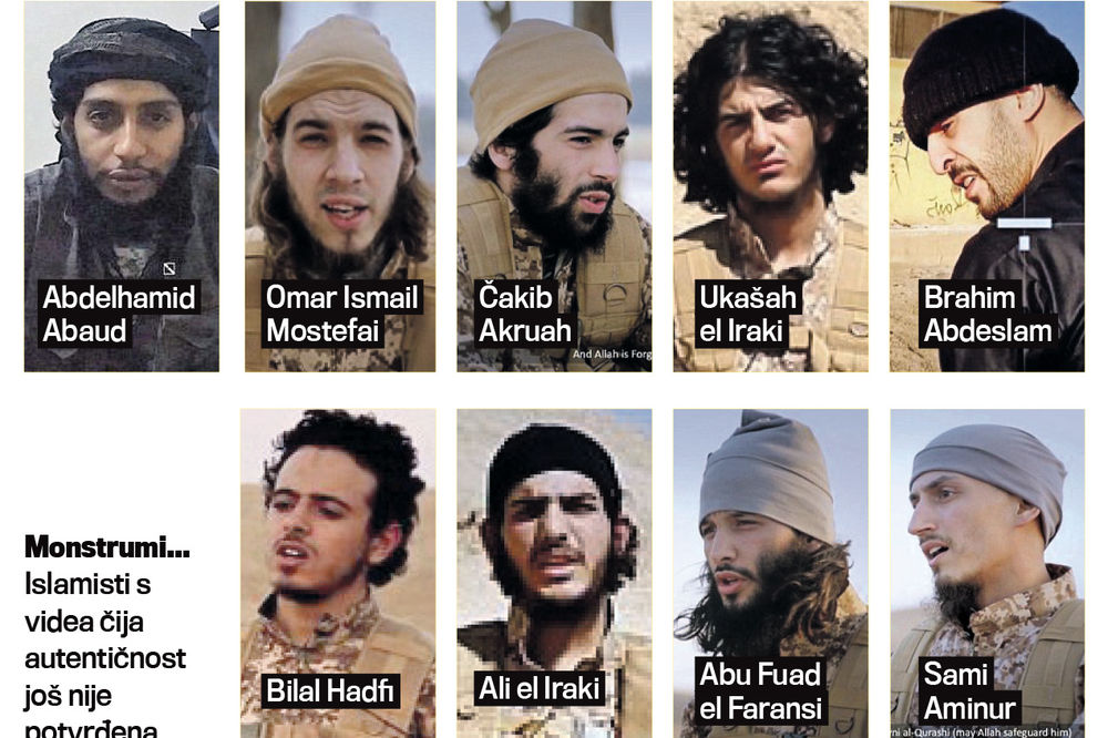 OVO SU KRVNICI IZ PARIZA: Islamska država objavila snimke ubica 130 ljudi!