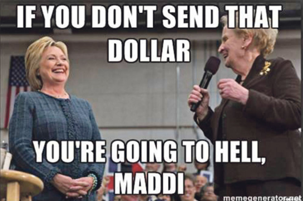 PEH: Hilari ismejana jer traži jedan dolar!