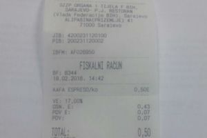 (FOTO) NAROD I TO PLAĆA: Pogledajte koliko košta kafa u restoranu Vlade FBIH!