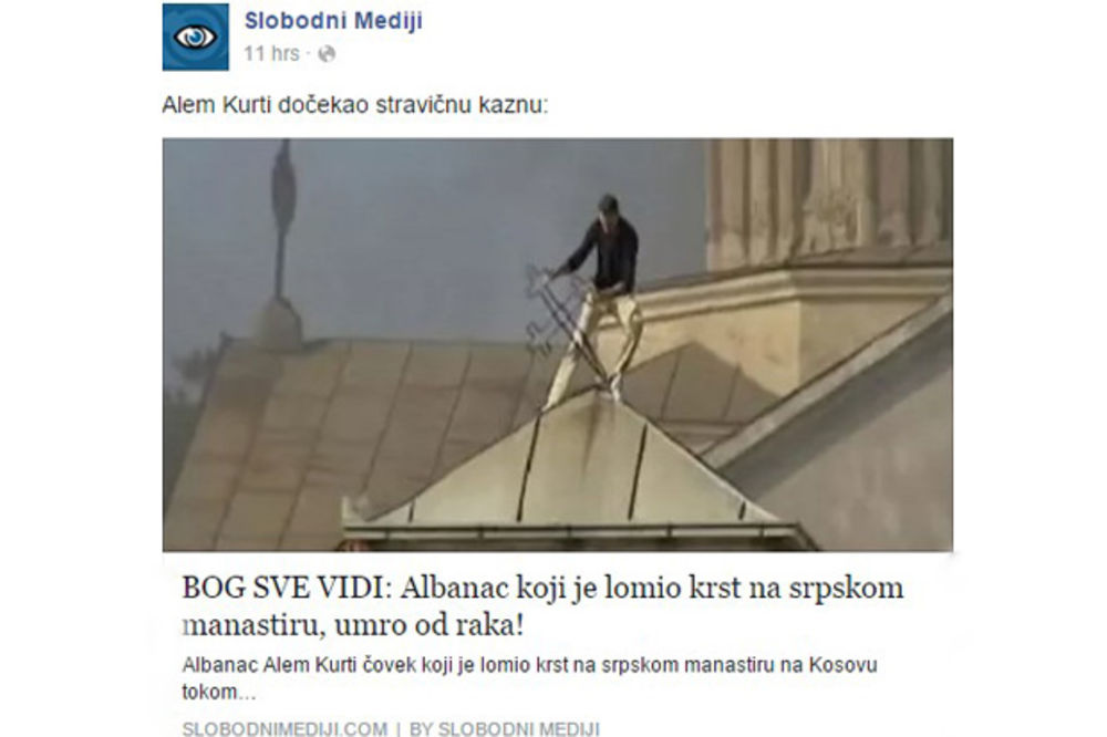(VIDEO) BOG SVE VIDI: Umro Albanac koji je lomio krst u pogromu 17. marta