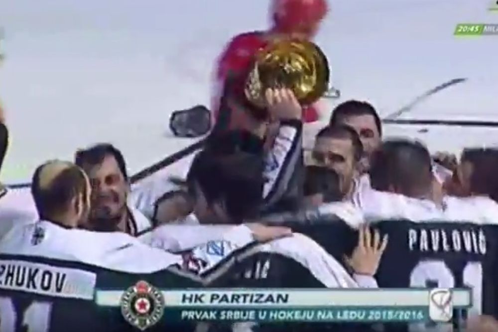 (VIDEO) 20. ŠAMPIONSKA TITULA: Pogledajte slavlje navijača i hokejaša Partizana
