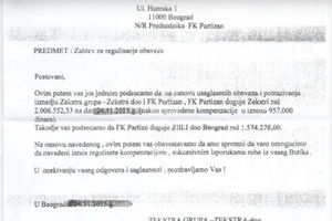 AKO NEMATE PARA, MOGU I ŠALOVI: Bivši predsednik Partizana tražio od kluba 3,5 miliona dinara!