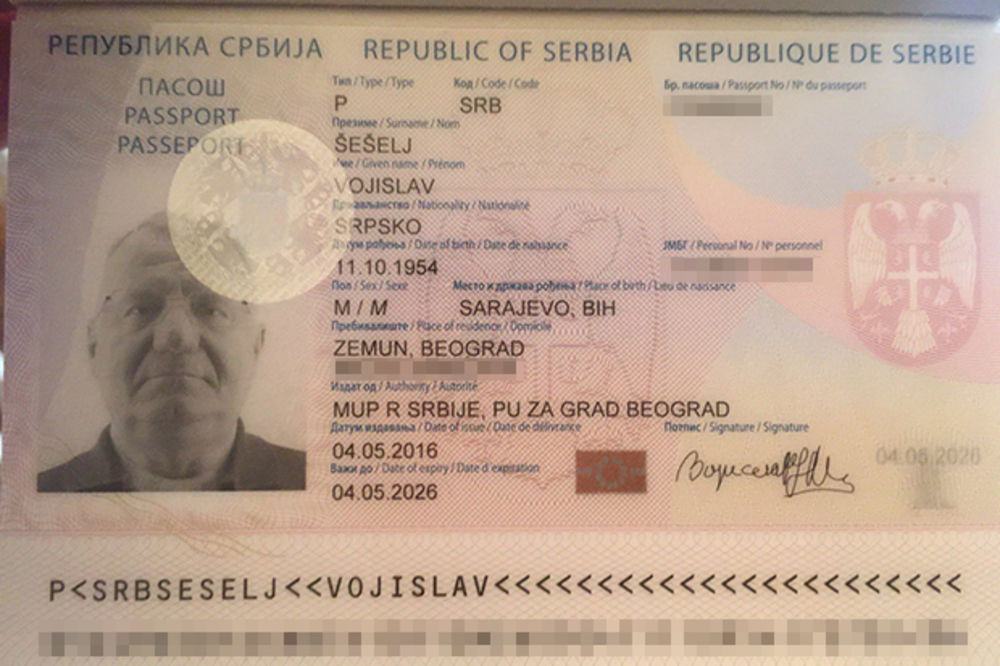 KOLINDA SPREMI SE Šešelj: Dobio sam pasoš i eto mene u Zagreb