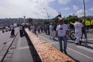 (VIDEO) POSTAVLJEN NOVI SVETSKI REKORD: Ovo je najveća pica na svetu dugačka skoro 2 kilometra!