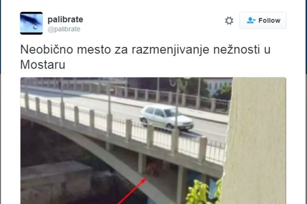 NEOBIČNO MESTO ZA RAZMENJIVANJE NEŽNOSTI:  Seks usred bela dana ispod mosta u Mostaru