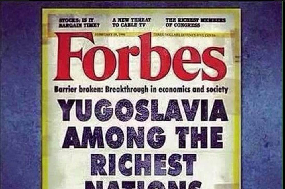 NASLOVNA STRANA FORBS MAGAZINA IZ 1976. GODINE: Eh Jugoslavijo, gde smo nekada bili, a gde smo sada!