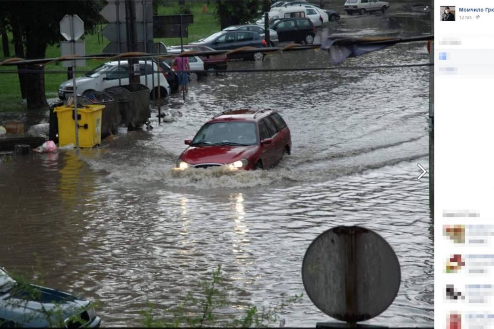 (FOTO) VALJEVO POD VODOM: Snažno nevreme potopilo centar grada!