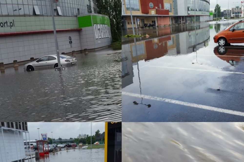 VARŠAVA PLIVA: Sinoćnja kiša izazvala opšti haos u gradu, voda na sve strane