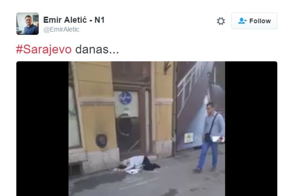 (VIDEO) TUŽNA SLIKA U CENTRU SARAJEVA: Starica ležala na pločniku, niko nije stao da joj pomogne