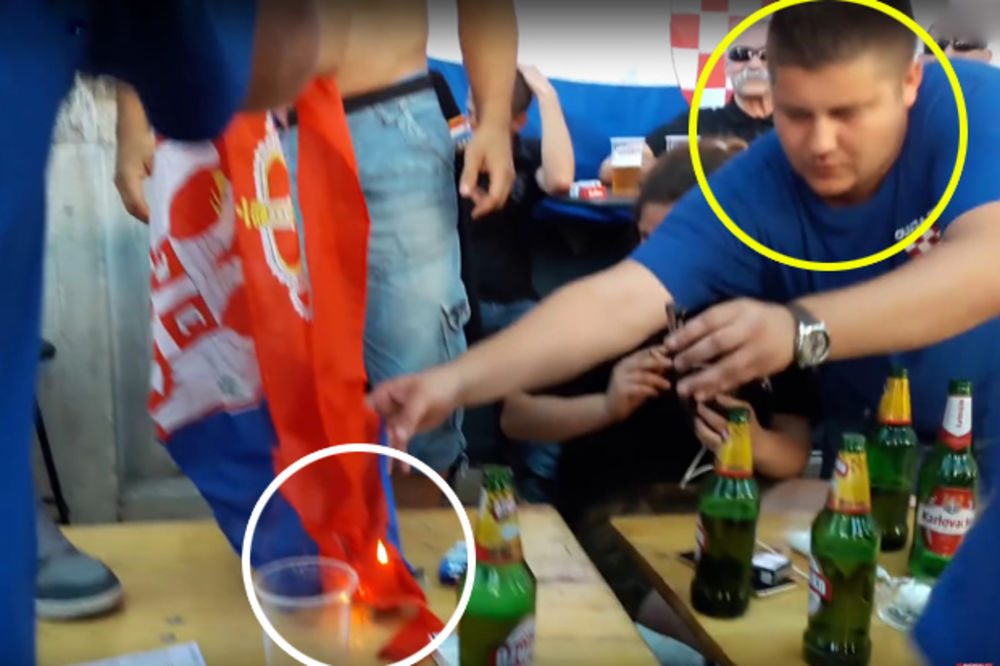 (VIDEO) ONI SU SRAMOTA ZA HRVATSKU: Ovako su palili srpsku zastavu