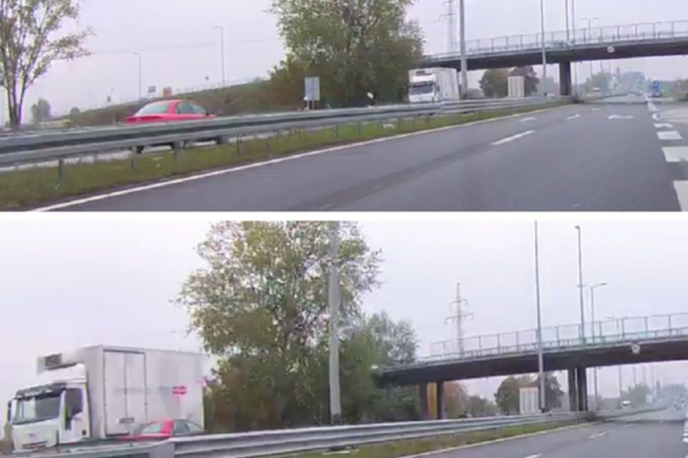 (VIDEO) SLALOM NA AUTO-PUTU: Pogledajte kako Hrvat ludački vozi u suprotnom smeru!