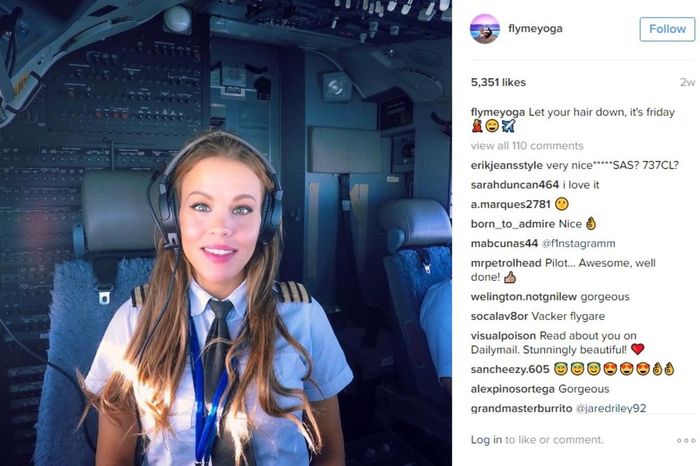 (FOTO) LEPOTICA JEZDI OBLACIMA: Ona pilotira avionom, radi jogu i nova je internet senzacija
