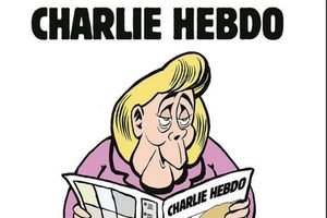 ŠARLI EBDO IZBACIO PRVI BROJ U NEMAČKOJ: Nacrtali Merkelovu na toaletu kako čita njihove novine