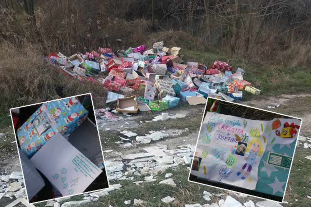 (FOTO) NEVIĐENA SRAMOTA U SOMBORU: Pokrali novogodišnje PAKETIĆE iz Nemačke i bacili ih u KANAL!