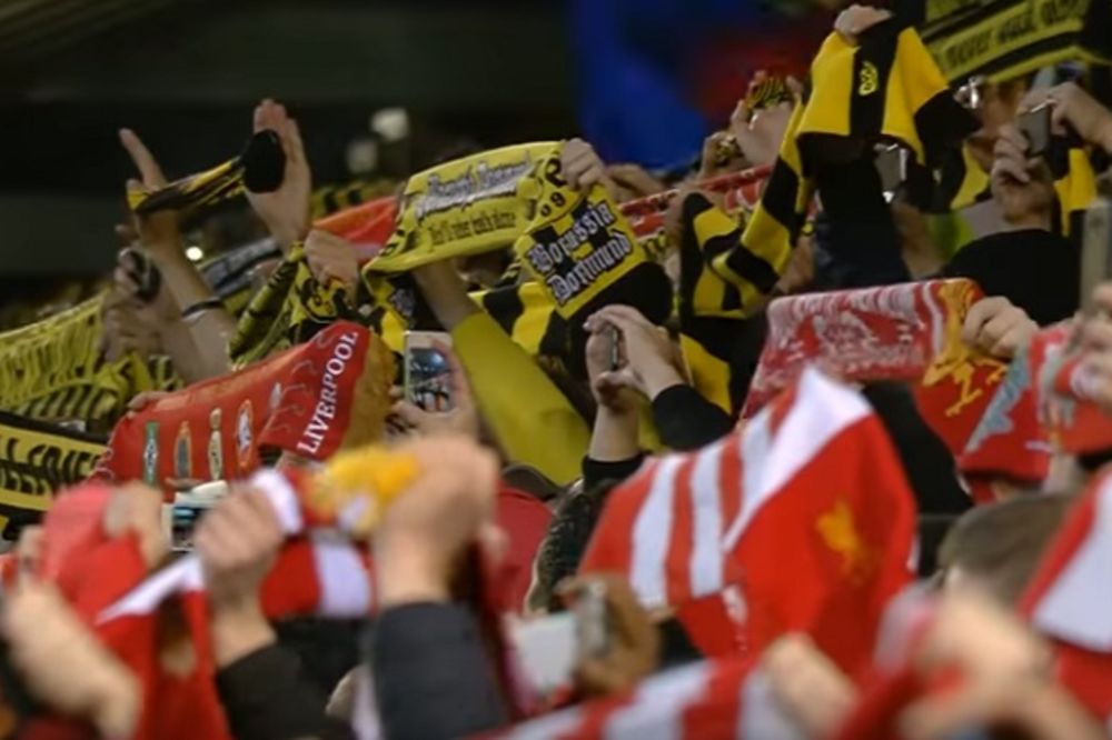 NEZAPAMĆENA GRMLJAVINA S TRIBINA Evo zašto su navijači Liverpula i Dortmunda najbolji na svetu VIDEO