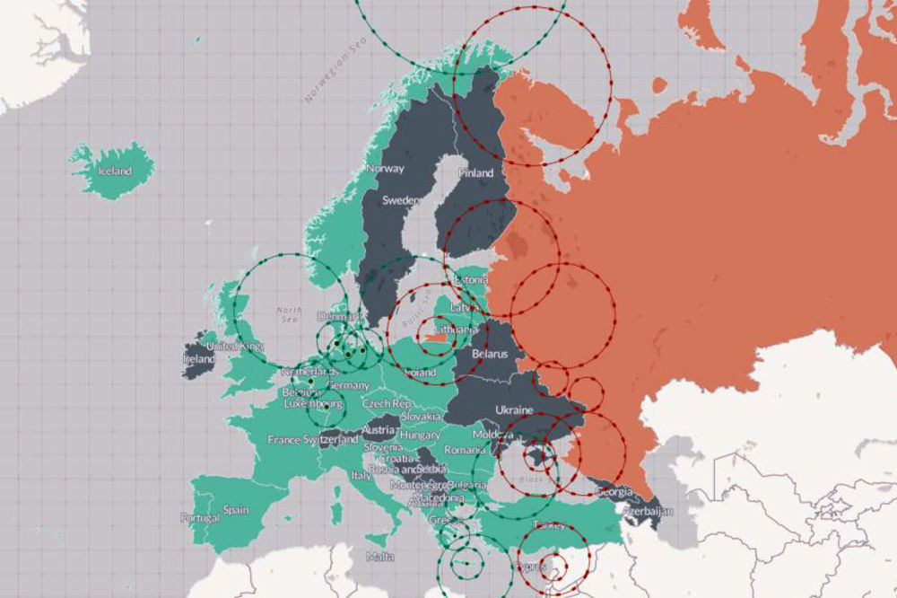 INTERAKTIVNA MAPA OTKRIVA: Evo kako bi zaista izgledao rat NATO i Rusije