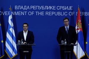 (KURIR TV) KONFERENCIJA U PALATI SRBIJA Vučić i Cipras: Prugom od Beograda do Soluna za 6 sati