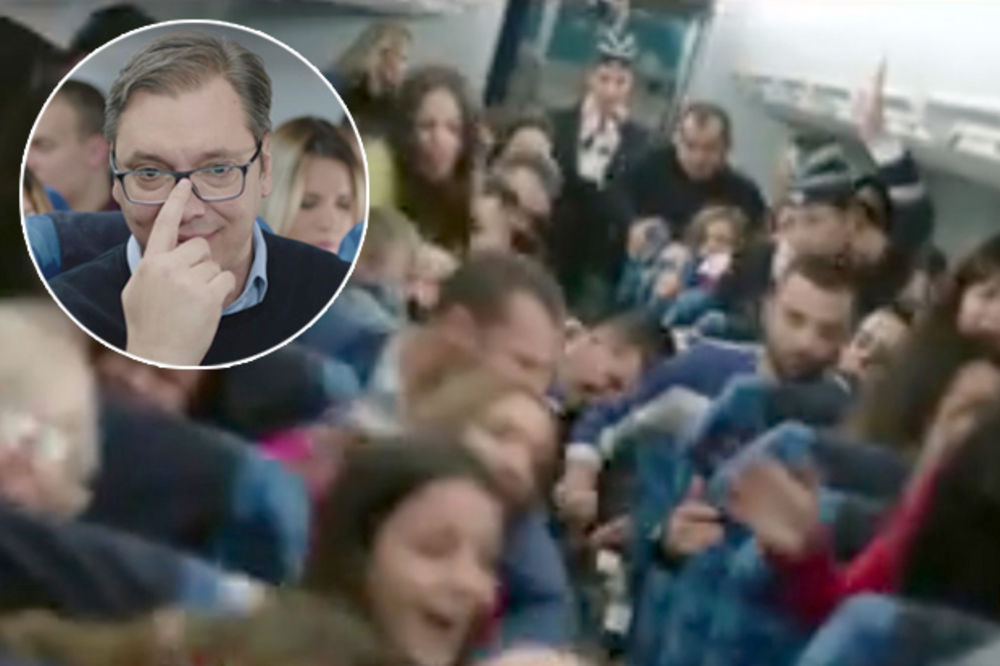 (VIDEO) KRENUO U KAMPANJU: Panika u avionu, Vučić padao sa putnicima, a onda...