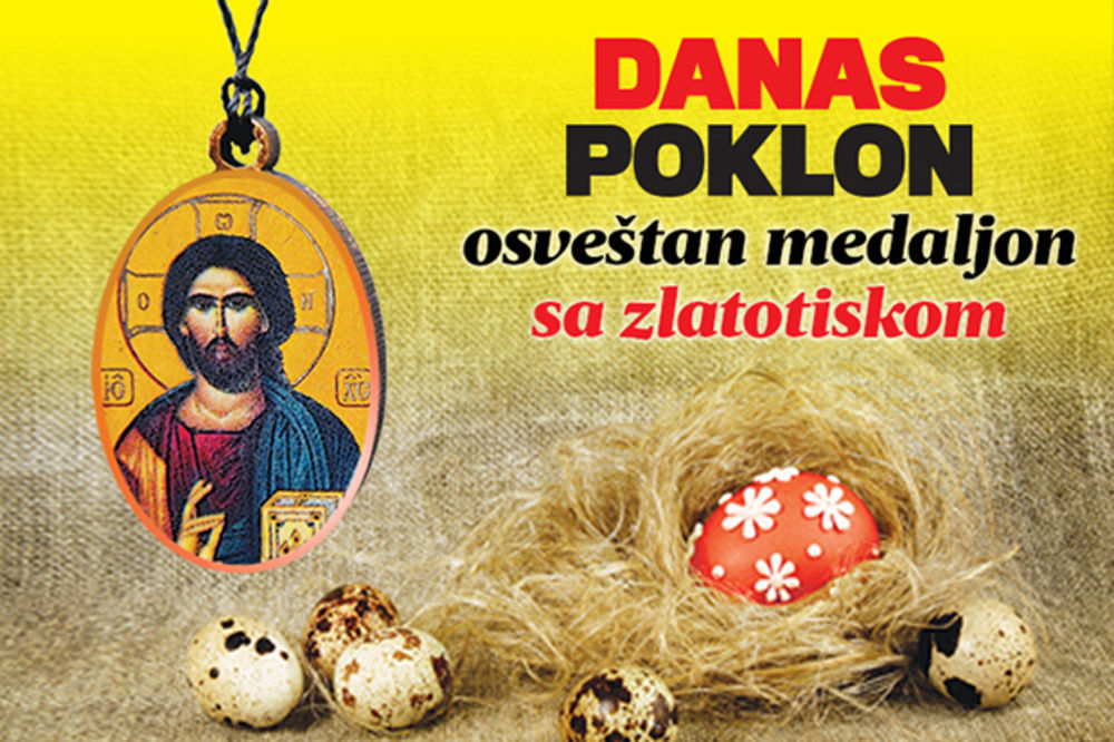 DANAS POKLON SVAKOM ČITAOCU: Osveštani medaljon sa likom Isusa Hrista u zlatotisku