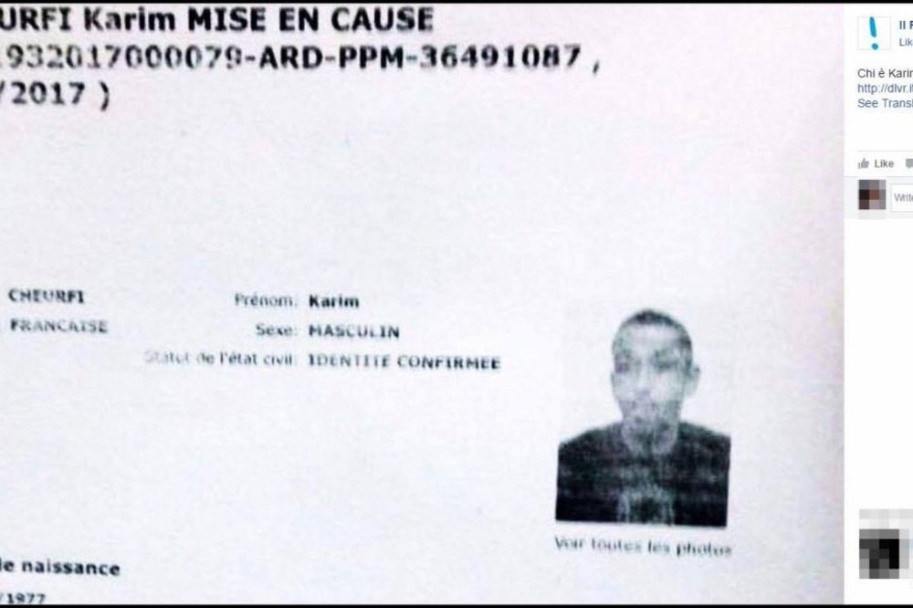 OVO JE LICE KRVNIKA IZ PARIZA: Francuska policija otkrila identitet napadača s Jelisejskih polja