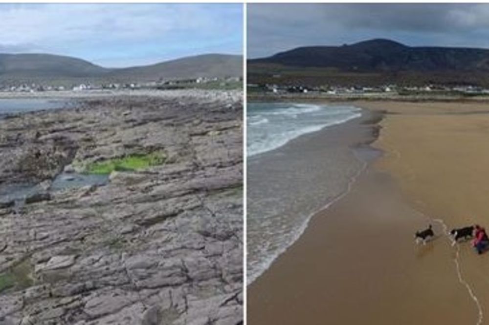 (VIDEO) SAMO JE MISTERIOZNO IZRONILA IZ MORA : Nestala plaža posle 33 godine ponovo se pojavila!