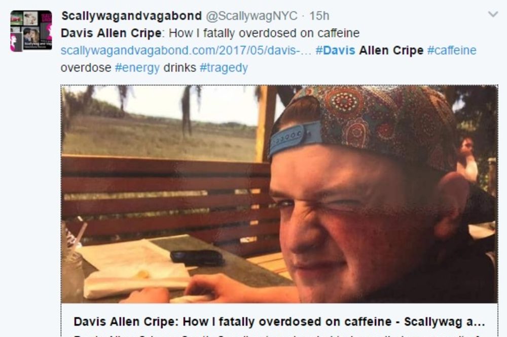 SMRTONOSNA DOZA: Mladić umro nakon što je popio samo 3 energetska napitka s kofeinom