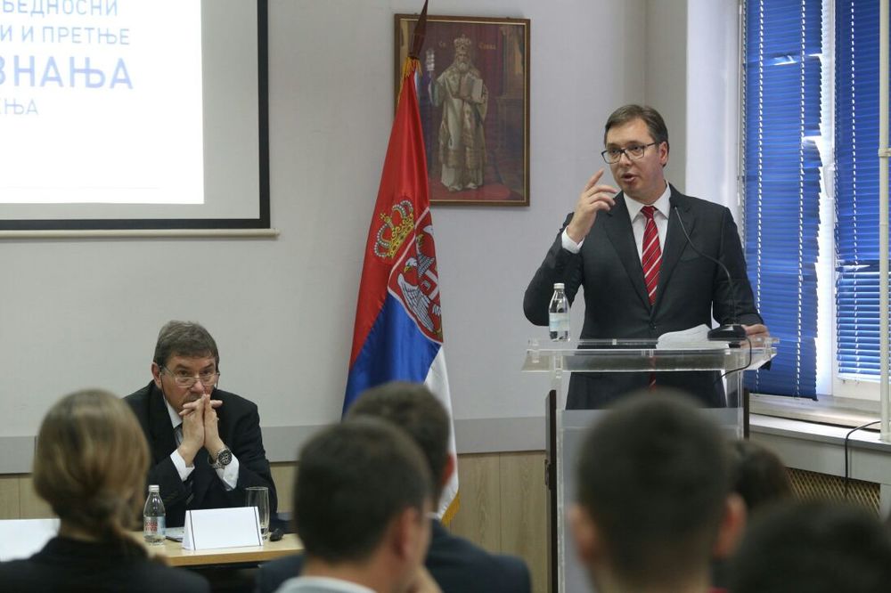 KURIR TV: Vučić održao predavanje na fakultetu o bezbednosti u regionu