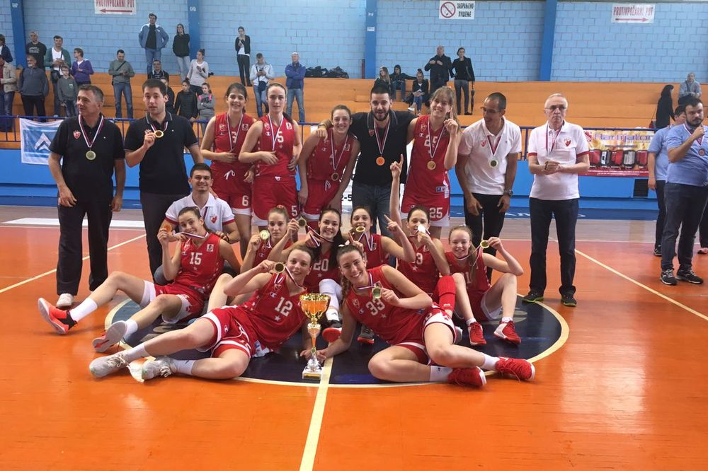 DUPLA KRUNA: Košarkašice Crvene zvezde osvojile titulu u kadetskoj i juniorskoj ligi
