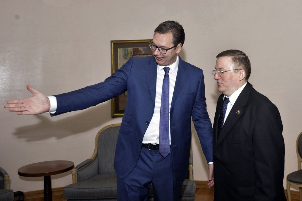 OPROŠTAJNA POSETA: Vučić primio ambasadora Belorusije Vladimira Čuševa