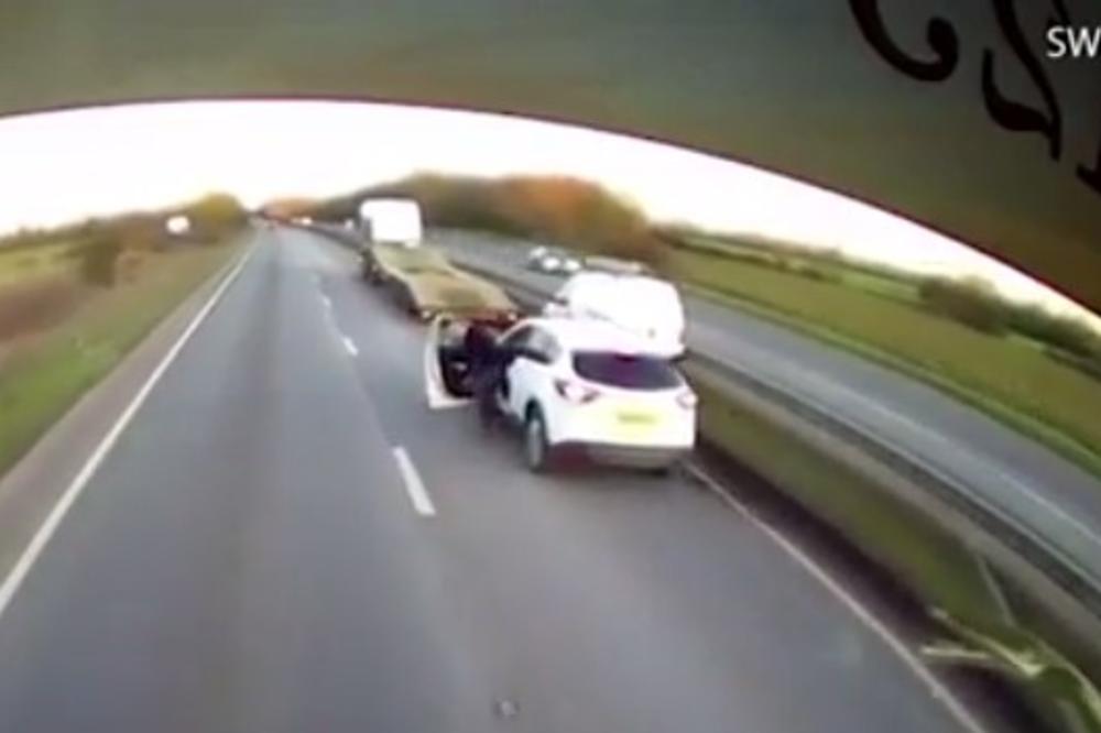 (VIDEO) AUTO-PUT HEROJA: Video je da je vozač kombija imao infarkt i zaustavio ga je na veoma hrabar način